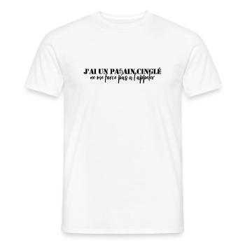 I have a crazy godfather don't force me to call him - Men's T-Shirt - white - Front - AI Model Male 178 dark (178cm)