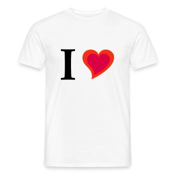 Ich liebe - Männer T-Shirt - Weiß - Vorne - AI Model Male 178 dark (178cm)