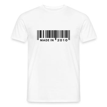 Anniversaire 2010 - T-shirt homme - blanc - Devant - AI Model Male 178 dark (178cm)