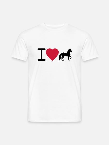 I Love Horses - Men's T-Shirt - white