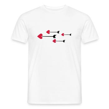fleche coeur amour cupidon 802 - T-shirt homme - blanc - Devant - AI Model Male 178 dark (178cm)
