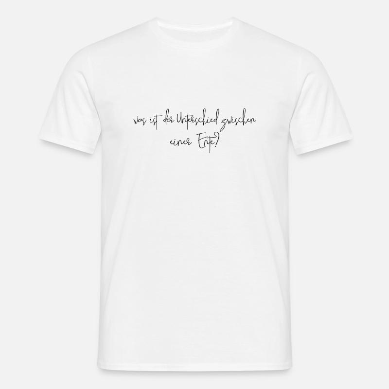 difference between a duck - Men's T-Shirt - white