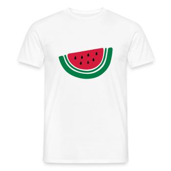 demi pastèque fruits-2 - T-shirt homme - blanc - Devant - AI Model Male 178 dark (178cm)