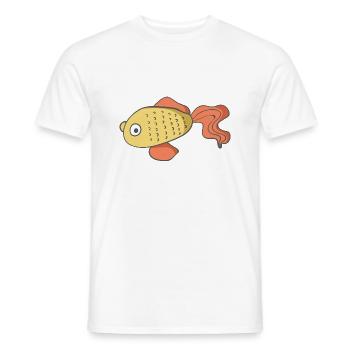 Poisson - T-shirt homme - blanc - Devant - AI Model Male 178 dark (178cm)