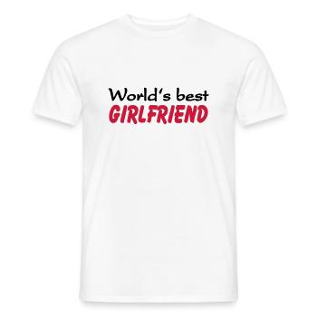 World's best Girlfriend - T-shirt homme - blanc - Devant - AI Model Male 178 dark (178cm)