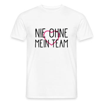 herz nie ohne mein team - Männer T-Shirt - Weiß - Vorne - AI Model Male 178 dark (178cm)