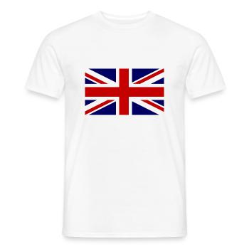 United Kingdom Flag, Great Britain, England Flagge - Männer T-Shirt - Weiß - Vorne - AI Model Male 178 dark (178cm)