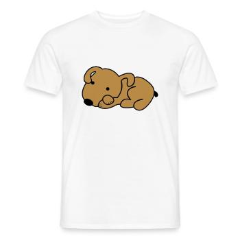 dog - Männer T-Shirt - Weiß - Vorne - AI Model Male 178 dark (178cm)