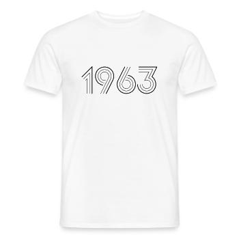 1963 - Männer T-Shirt - Weiß - Vorne - AI Model Male 178 dark (178cm)