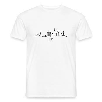 Ville de Francfort FFM - T-shirt homme - blanc - Devant - AI Model Male 178 dark (178cm)