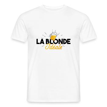 La blonde Idéale - T-shirt homme - blanc - Devant - AI Model Male 178 dark (178cm)