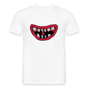 Lachendes Monster Mund Design - Männer T-Shirt - Weiß - Vorne - AI Model Male 178 dark (178cm)