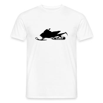 Schneemobil Motorschlitten Snowmobile snowmachine - Men's T-Shirt - white - Front - AI Model Male 178 dark (178cm)