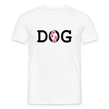 Dog - Männer T-Shirt - Weiß - Vorne - AI Model Male 178 dark (178cm)