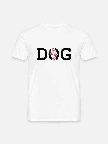 Dog - Männer T-Shirt - Weiß