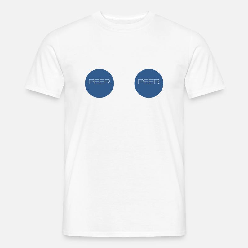 peer to peer - Männer T-Shirt - Weiß