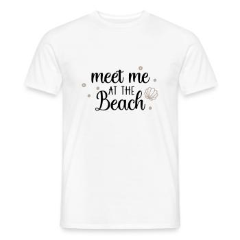 meet me at the beach hell - Männer T-Shirt - Weiß - Vorne - AI Model Male 178 dark (178cm)