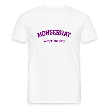 Monserrat - Plymouth - Caribbean - West Indies - Men's T-Shirt - white - Front - AI Model Male 178 dark (178cm)