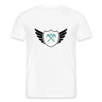 wappen shield dachdecker - Männer T-Shirt - Weiß - Vorne - AI Model Male 178 dark (178cm)