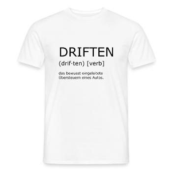 Dérive - définition - T-shirt homme - blanc - Devant - AI Model Male 178 dark (178cm)