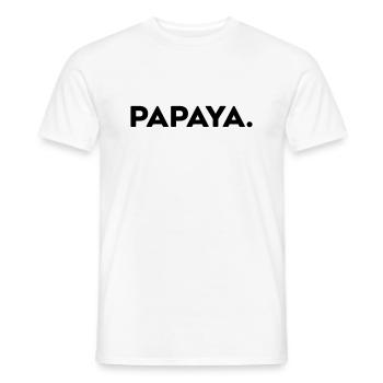 papaya - Liebingsfrucht - Männer T-Shirt - Weiß - Vorne - AI Model Male 178 dark (178cm)