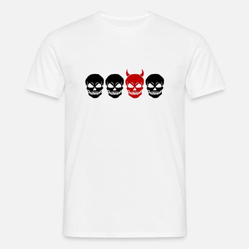 DIFFERENT SKULL2 -2C - Männer T-Shirt - Weiß