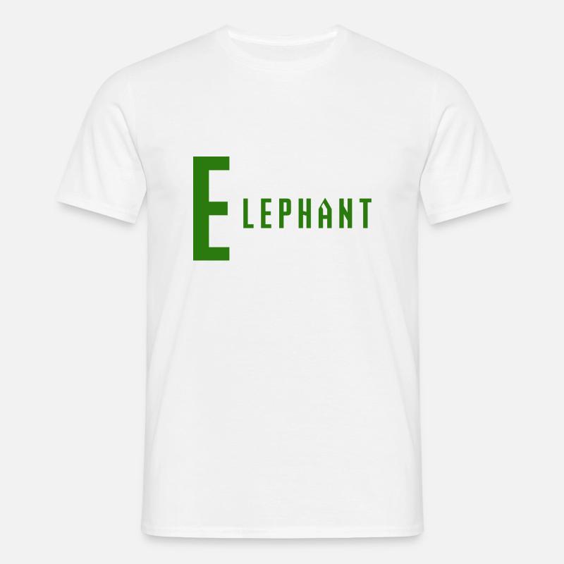 Elephant - Männer T-Shirt - Weiß