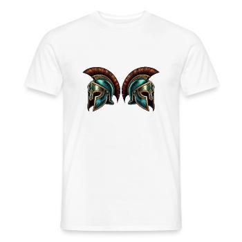 Sparta Helmet 2 - Men's T-Shirt - white - Front - AI Model Male 178 dark (178cm)