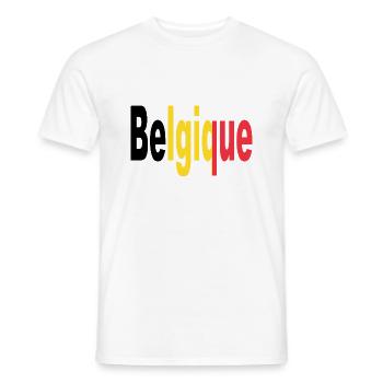 Belgique - Zeigen Sie Ihre Liebe zu Belgien - Männer T-Shirt - Weiß - Vorne - AI Model Male 178 dark (178cm)