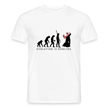 evolution_tanzpaar_b_2c - Männer T-Shirt - Weiß - Vorne - AI Model Male 178 dark (178cm)