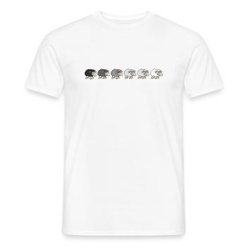 From black to white - Männer T-Shirt - Weiß - Vorne - AI Model Male 178 dark (178cm)