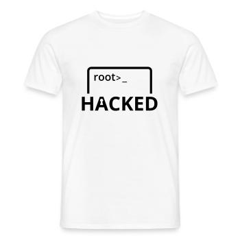 Hacked hacker computer scientist computer programmer - Men's T-Shirt - white - Front - AI Model Male 178 dark (178cm)