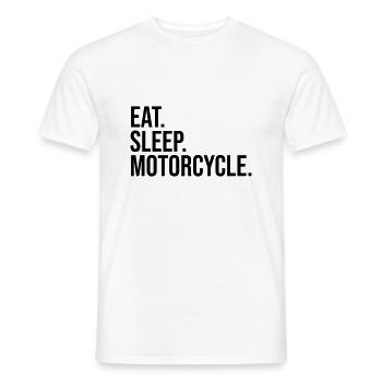 Eat sleep motorcycle - Männer T-Shirt - Weiß - Vorne - AI Model Male 178 dark (178cm)