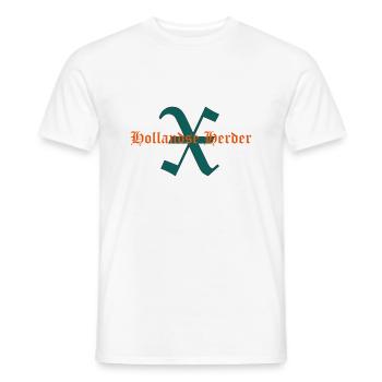 Schriftzug X-Hollandse Herder - Männer T-Shirt - Weiß - Vorne - AI Model Male 178 dark (178cm)
