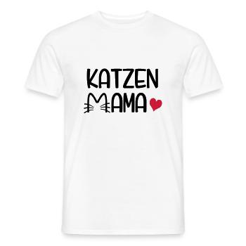 Cats Mom - Men's T-Shirt - white - Front - AI Model Male 178 dark (178cm)