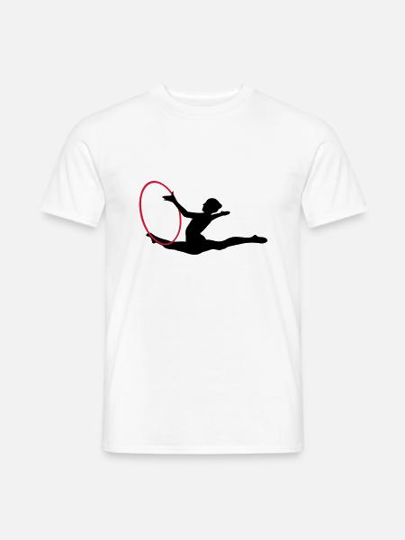 Rhythmische Sportgymnastik - Männer T-Shirt - Weiß