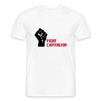 Fight Capitalism - Männer T-Shirt - Weiß - Vorne - AI Model Male 178 dark (178cm)