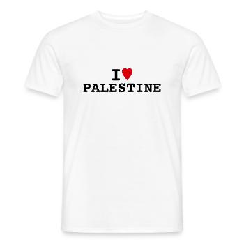 J’AIME LA PALESTINE - T-shirt homme - blanc - Devant - AI Model Male 178 dark (178cm)