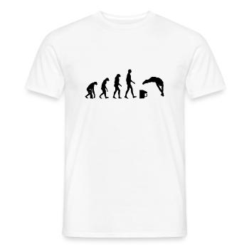 Evolution / Schwimmen - Männer T-Shirt - Weiß - Vorne - AI Model Male 178 dark (178cm)