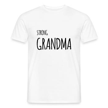 Strong Grandma Comic black - Männer T-Shirt - Weiß - Vorne - AI Model Male 178 dark (178cm)