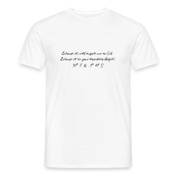 50 7 N 8 41 O - Männer T-Shirt - Weiß - Vorne - AI Model Male 178 dark (178cm)