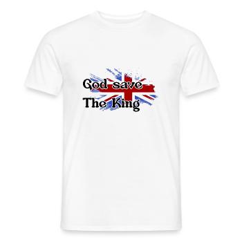 God Save the King - New King England - Men's T-Shirt - white - Front - AI Model Male 178 dark (178cm)