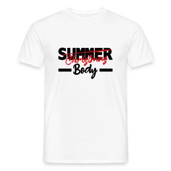 christmas body - humour noël - T-shirt homme - blanc - Devant - AI Model Male 178 dark (178cm)