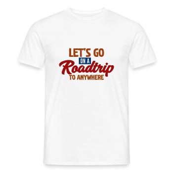 Partons en roadtrip n’importe où - T-shirt homme - blanc - Devant - AI Model Male 178 dark (178cm)