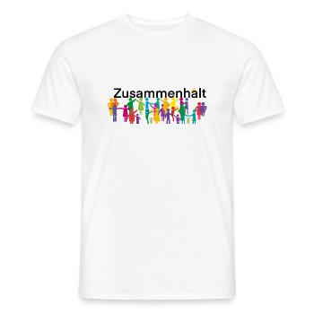 Zusammenhalt - Männer T-Shirt - Weiß - Vorne - AI Model Male 178 dark (178cm)