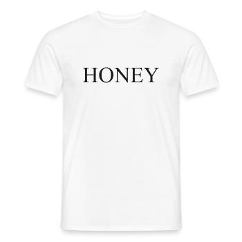 HONEY / HONIG - Männer T-Shirt - Weiß - Vorne - AI Model Male 178 dark (178cm)
