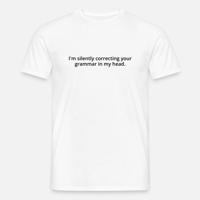 Grammer, schwarzer Text - Männer T-Shirt - Weiß