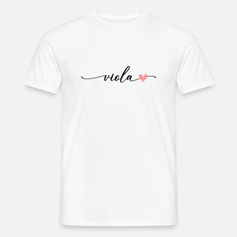 Viola Surname First name Calligraphy Script - Men’s T-shirt - white