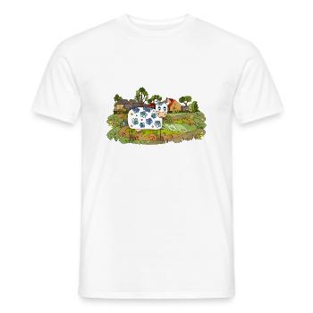 Cow - Men's T-Shirt - white - Front - AI Model Male 178 dark (178cm)
