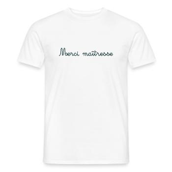 GELIEBTE. VIELEN DANK. DANKE, HERRIN. - Männer T-Shirt - Weiß - Vorne - AI Model Male 178 dark (178cm)